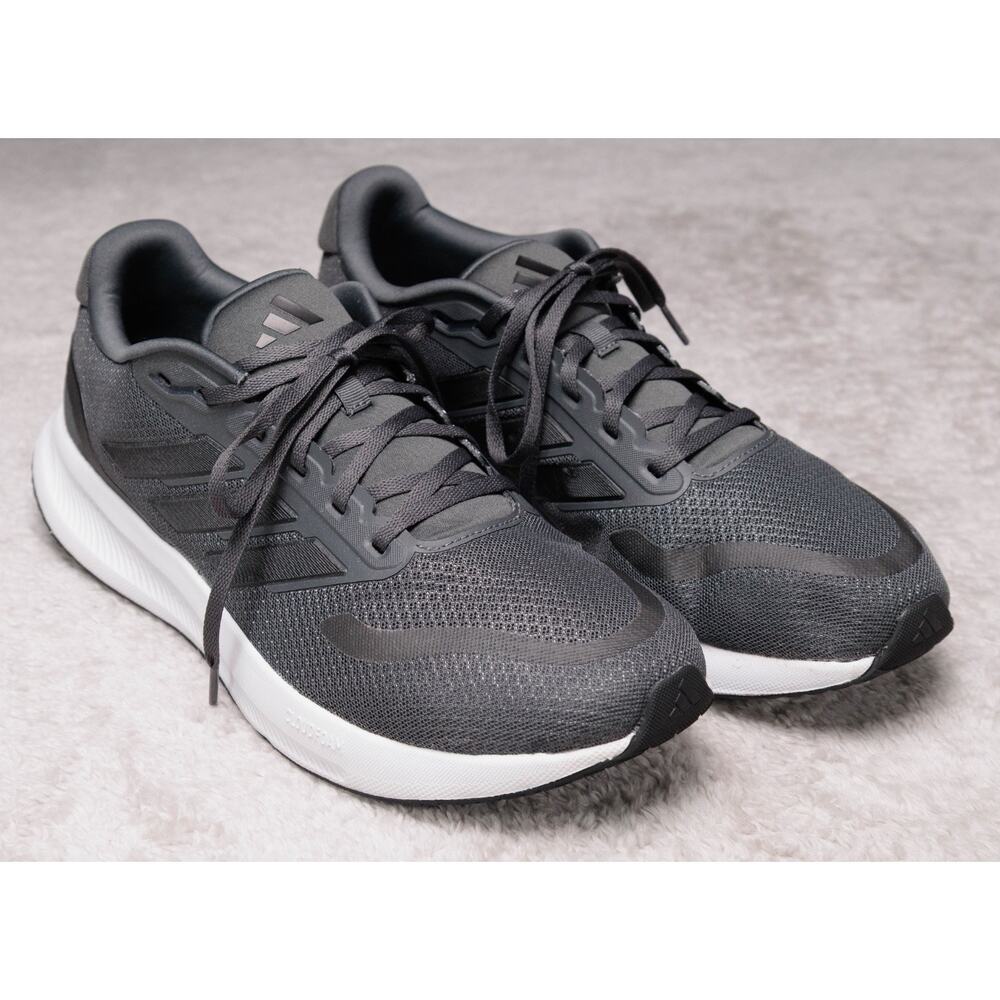 Adidas Runfalcon 5 Running Shoes Sneakers Gray Black Mens Size 11 IE8819
